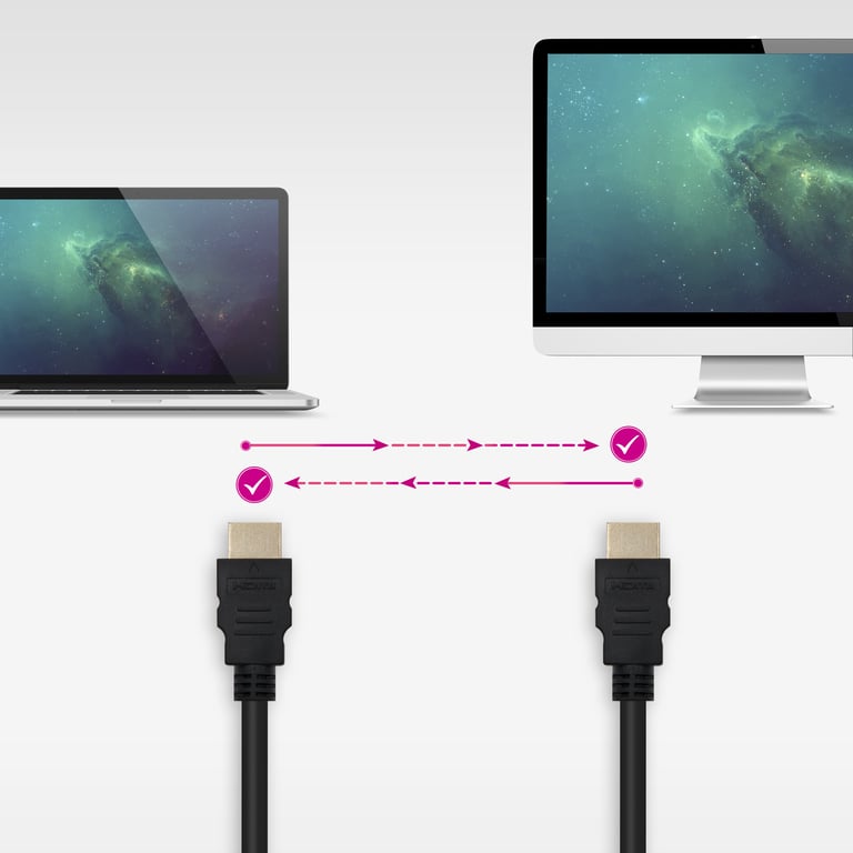 Cavo HDMI ad alta velocità Nanocable / HEC - A/MA/M - 1,5 m - Colore nero