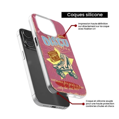 Funda de silicona - Compatible con Apple iPhone 17 - diseño retro disco