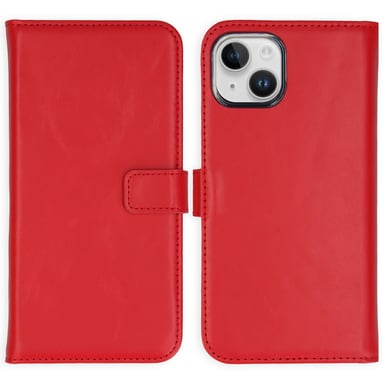Selencia SH00064306 coque de protection pour téléphones portables 17 cm (6.7'') Folio porte carte Rouge Apple iPhone 15 Plus