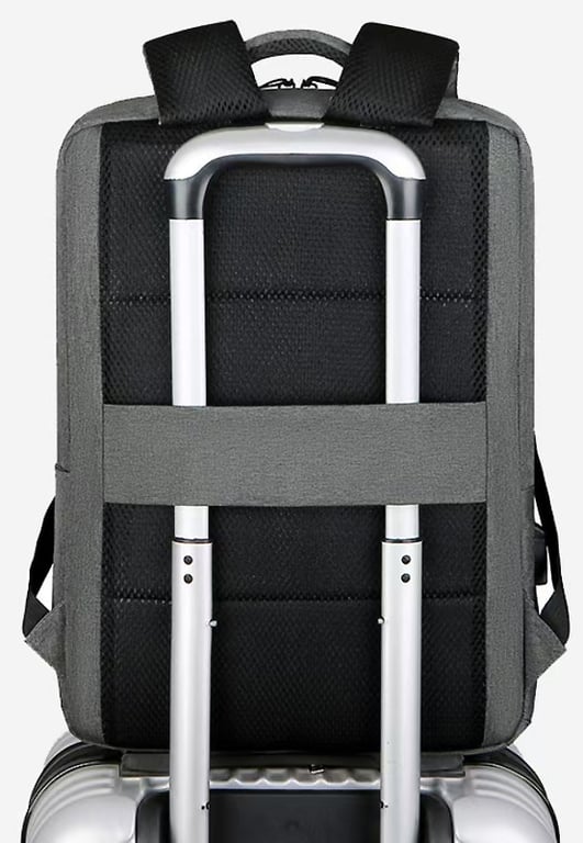 Link Sac à dos pour ordinateur portable 15 6 Poche extérieure Port USB extérieur pour le chargement Intérieur compartimenté Couverture extérieure hydrofuge Couleur Neuf - vue 2