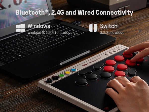 8Bitdo Arcade Controller Bluetooth2.4GUSB pour Nintendo Switch et Windows Neuf - vue 2