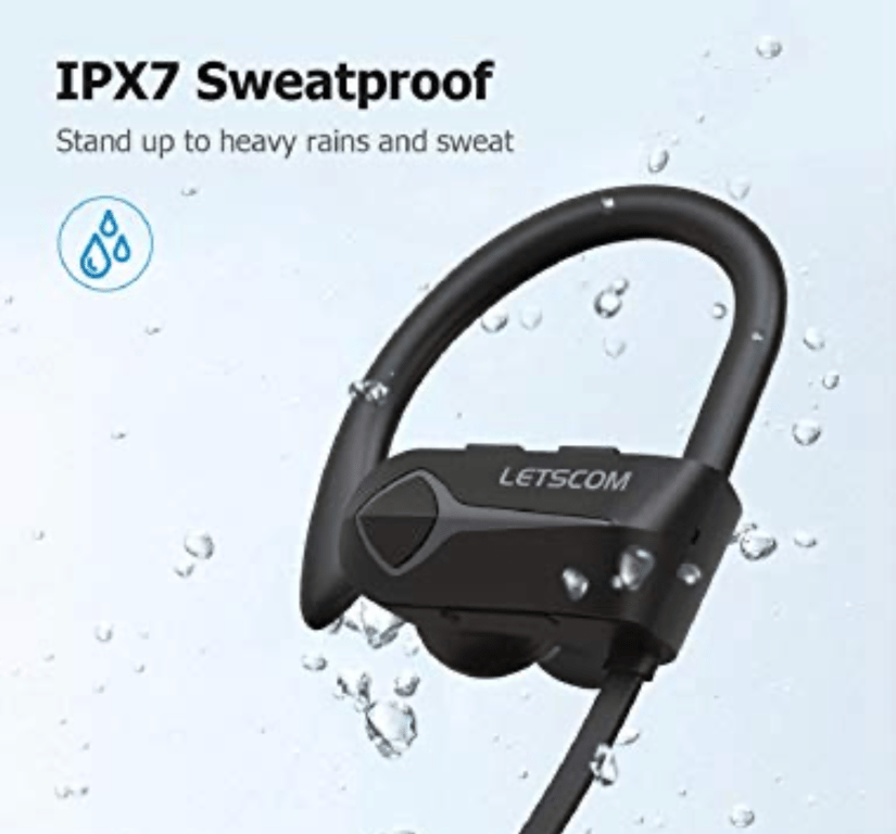 Ecouteur bluetooth sport,écouteurs sans fil sport ipx7 étanche oreillette  bluetooth(noir)