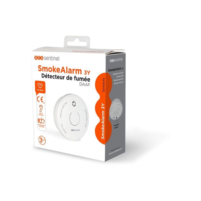 Détecteur de fumée SCS Sentinel SmokeAlarm 3Y 85 dB autonomie Neuf - vue 3