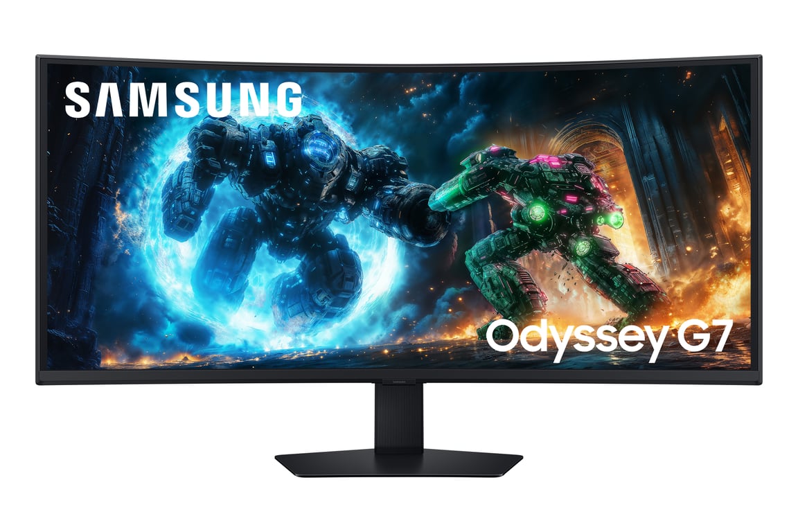 Samsung Odyssey G7 S40FG756EU - G75F Series - écran LED - jeux - incurvé - 40  - 5120 x 2160 WUHD @ 180 Hz - VA - 350 cd/m² - 3000:1 - DisplayHDR 600 - 1 ms - 2xHDMI, DisplayPort - noir - Neuf