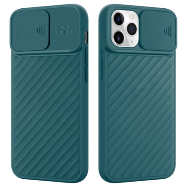 Coque pour Apple iPhone 11 PRO MAX en Mat Vert Housse de protection Étui en silicone TPU flexible et avec protection pour appareil photo