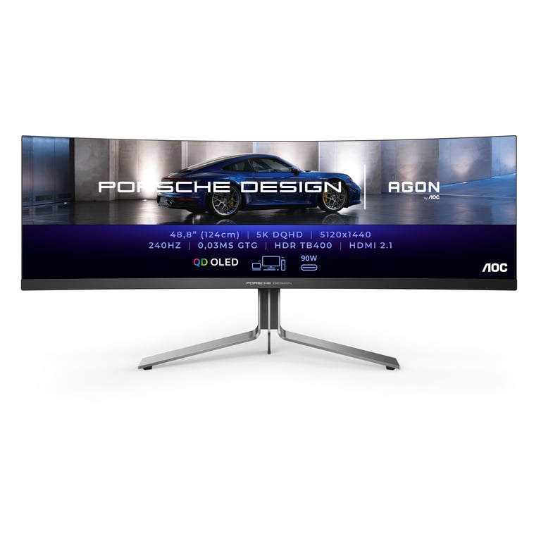 AOC Porsche PD49 LED display 124 5 cm 49 5120 x 1440 pixels DQHD QD OLED Neuf - vue 1