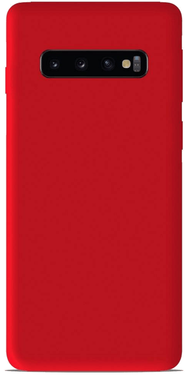 Coque silicone unie compatible Mat Rouge Samsung Galaxy S10 Plus