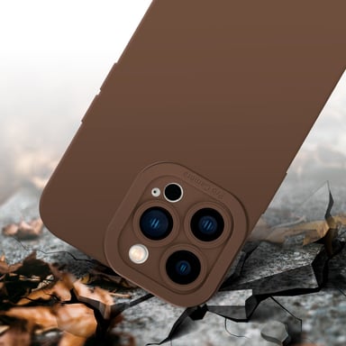 Coque pour Apple iPhone 14 PRO MAX en FLUID MARRON Housse de protection Étui en silicone TPU flexible