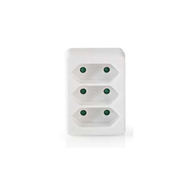 Bloc mural 3 prises NEDIS PSSPL300C1WT Type F CEE 7/7 250 V AC 1700 W Blanc