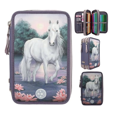 Estuche con 3 compartimentos Miss Melody's LED Nympheas