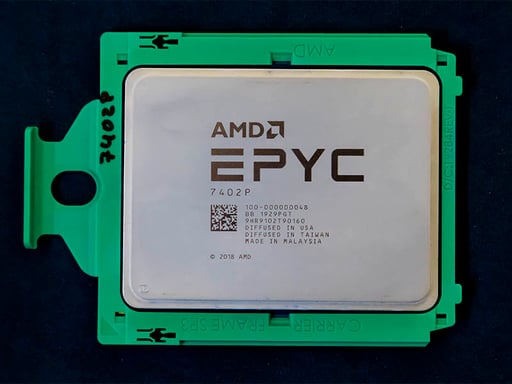 AMD EPYC 7402P procesador 2,8 GHz 128 MB L3 Bandeja