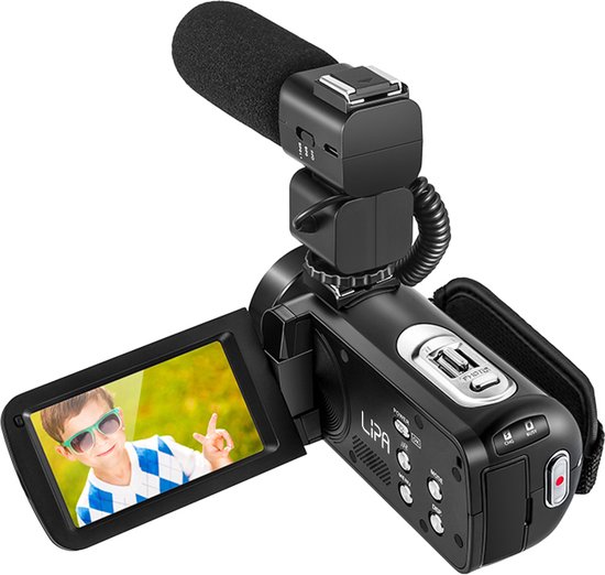 LIPA HDV Z63 videocámara Cámara de video Cámara digital Cámara WiFi Cámara para vlogs Lente CMOS Con WiFi Neuf - vue 3