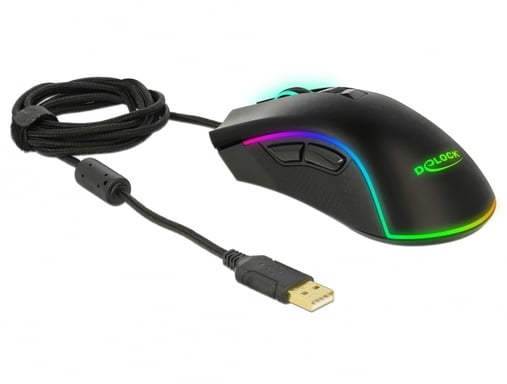 DeLOCK 12670 ratón Juego mano derecha USB tipo A Óptico 10000 DPI