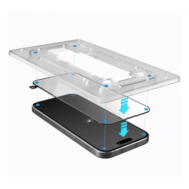 Rhinoshield Gamer Pack para iPhone 15 Pro Protector de pantalla / Rhinobuff Bumper Cover Negro