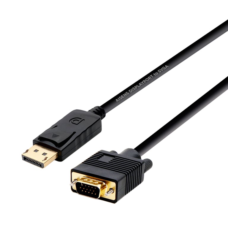 Aisens A125-0365 Câble Vidéo Et Adaptateur 2 M Displayport Vga D-Sub Noir - Excellent État