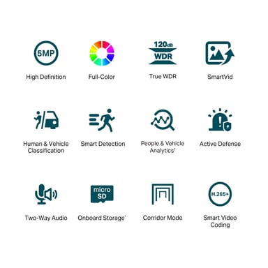 TP-Link VIGI C450 Torreta Cámara de seguridad IP Interior 2880 x 1620 Pixeles Techo