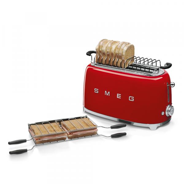 Grille-pain Smeg TSF02RDEU 6-4 tranches 1500W Rouge - Neuf
