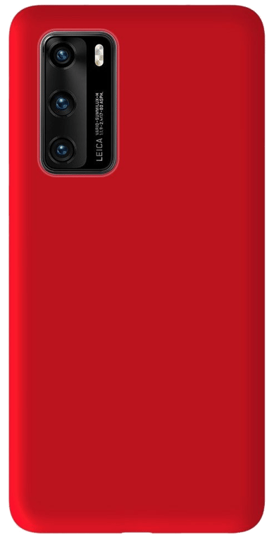 Coque silicone unie compatible Mat Rouge Huawei P40