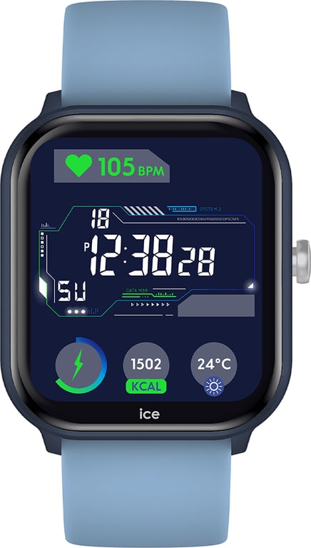 Montre connectée ICE SMART Junior 3.0 Rectangulaire avec Bracelet Silicone Bleu Ice Watch - Neuf