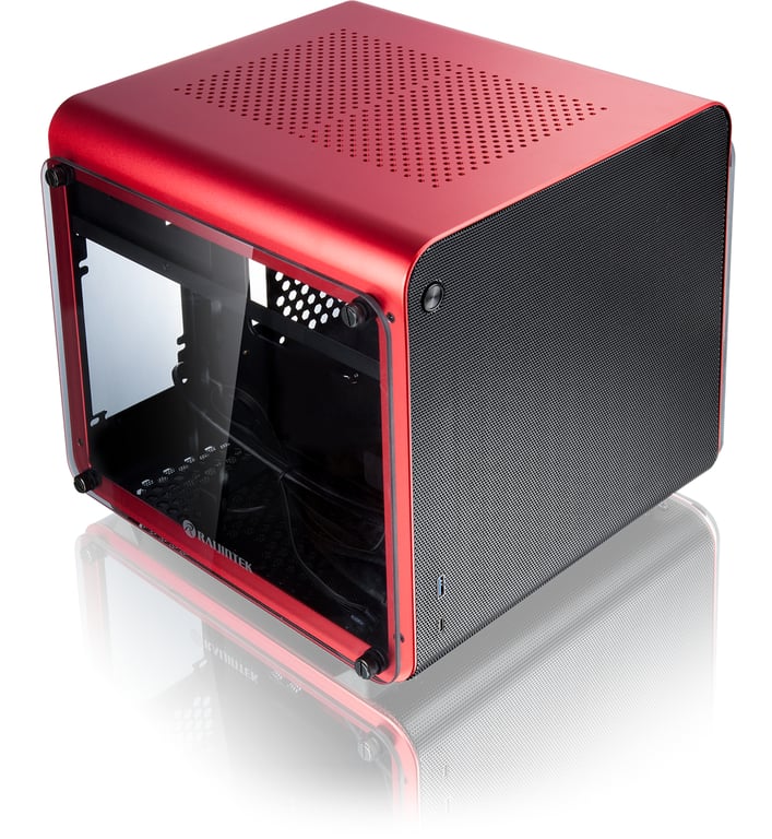 Raijintek METIS EVO TG Mini ITX Gehäuse Tempered Glass rot - vue 8