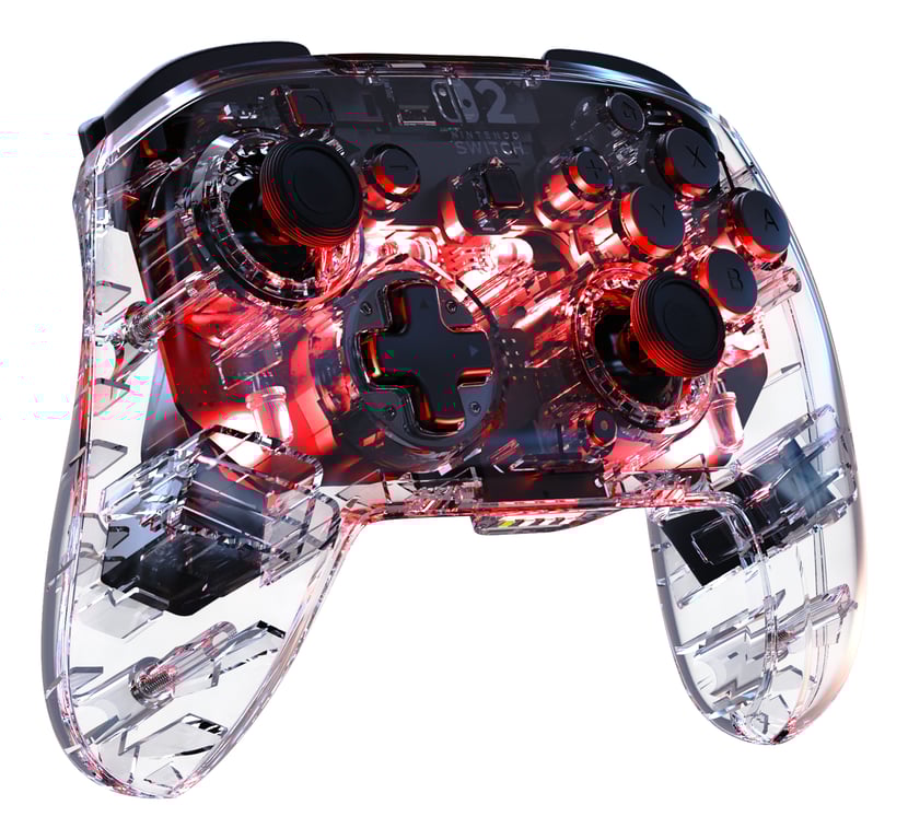 Turtle Beach Afterglow Transparente Manette de gaming RGB sans fil Sous licence officielle pour Nintendo Switch 2 - Neuf