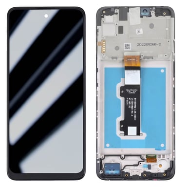 Écran Original Motorola E40 / E30 LCD + Vitre Tactile (avec châssis) Gris clair