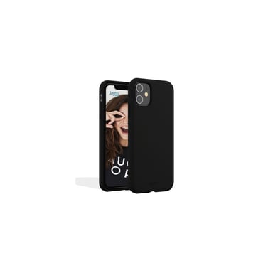 JAYM - Coque Silicone Premium Noire pour Apple iPhone 13 [Compatible Magsafe]-100% Silicone et Microfibre - Renforcée et Ultra Doux
