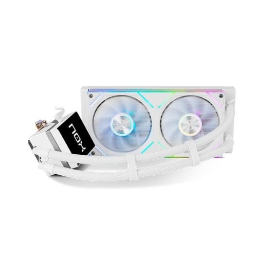 Refrigeración Líquida NOX Hummer 240 LCD 240mm 2 Ventiladores ARGB Pantalla LCD Blanca - vue 2
