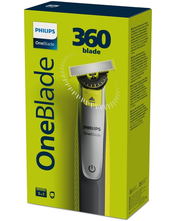 Rasoir électrique PHILIPS ONEBLADE 360 QP273020 Sabot 5 en 1 - vue 2