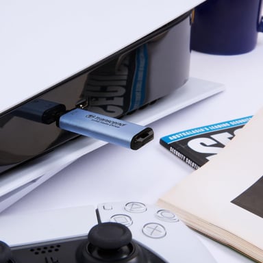 Transcend ESD300 Tecnología Thunderbolt (Rayo) 2 TB USB tipo A a USB tipo C USB 3.2 Gen 2x2 Azul