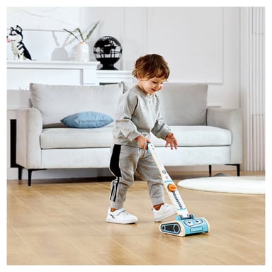 Aspiradora vintage de madera con accesorios incluidos