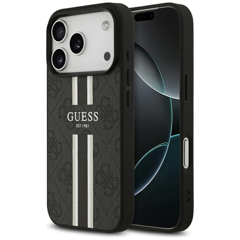 Guess Coque Hardcase 4G Printed Stripes MagSafe pour iPhone 17 Pro