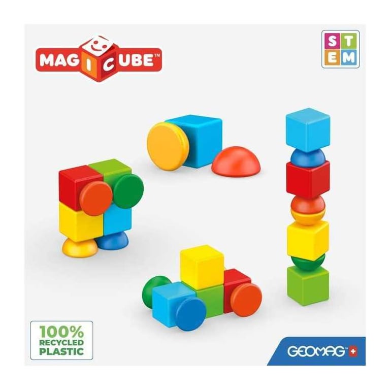 Blocs magnétiques GEOMAG Magicube 061 8 pièces Empilables Plastique recyclé - vue 5