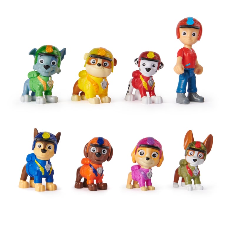 PAW Patrol - Pat Patrouille - Multipack 8 Figurines Jungle Pups - Figurine Pat Patrouille À Collectionner - Thème Jungle Pat Patrouille - Pat Patrouille Jouet - Voiture pour Enfant 3 Ans et + - Neuf