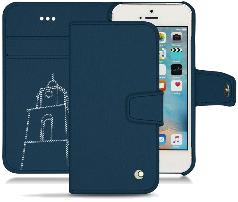Housse cuir Apple iPhone SE - Rabat horizontal portefeuilleBleu