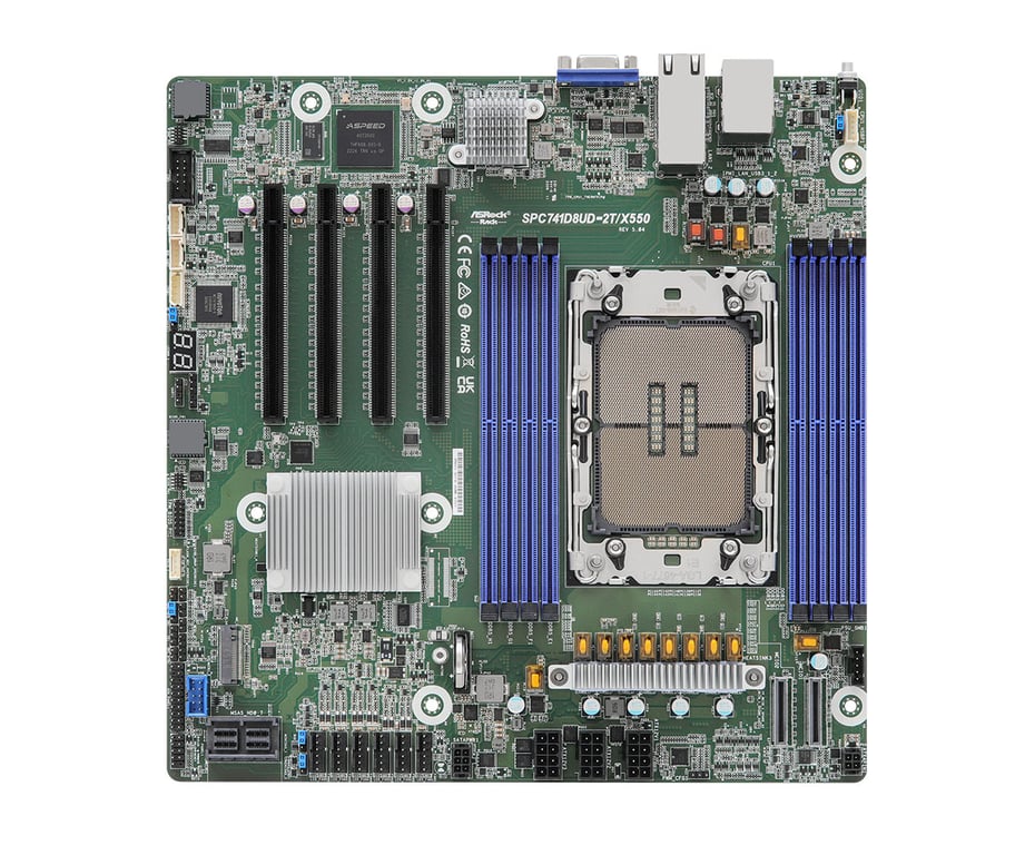 Asrock SPC741D8UD 2TX550 carte mère Intel C741 LGA 4677 Socket E micro ATX Neuf