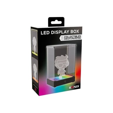 Vitrine LED Display Box pour figurine - KONIX - Compatible Funko Pop / Banpresto Qposket - Éclairage RVB - Câble USB