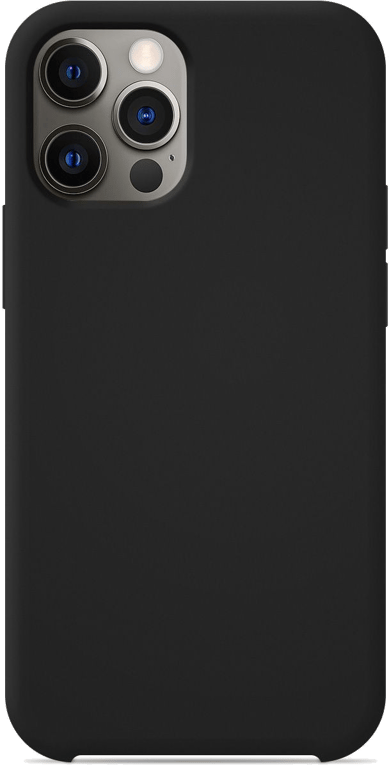 Coque silicone unie compatible Soft Touch Noir Apple iPhone 12 Pro