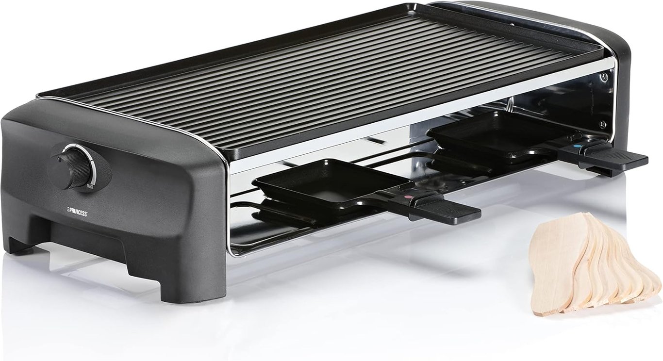 Appareil À Raclette Princess 162840 – 8 Personnes, 1.3 kW, Plaque Antiadhésive - vue 2