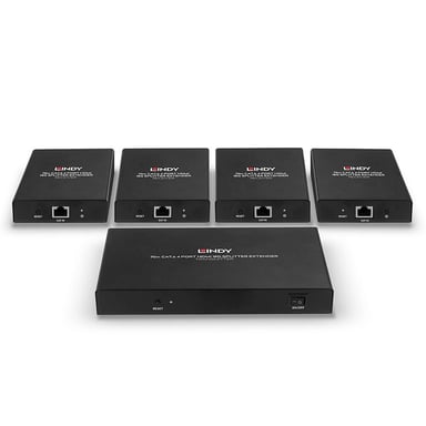 Lindy Splitter Extender Cat.6 4 ports HDMI 4K60 & IR, 70m