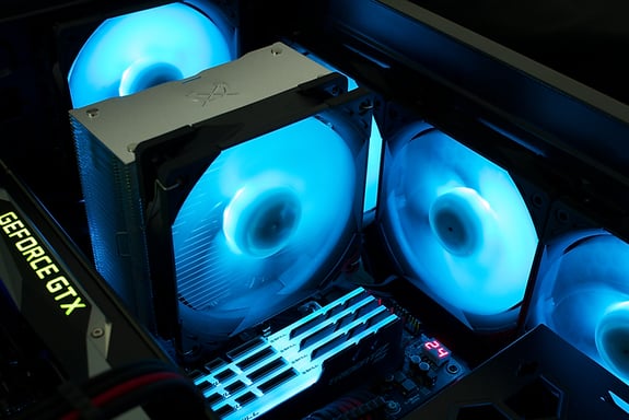 Scythe KF1225FD18AR-P système de refroidissement d'ordinateur Boitier PC Ventilateur 12 cm Noir, Blanc 1 pièce(s)