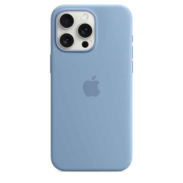Apple Coque Silicone MagSafe iPhone 15 Pro Max Ciel - vue 3