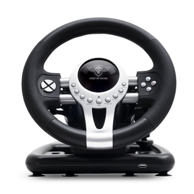 Spirit of Gamer Race Wheel Pro 2 Negro, Plata USB Volante + Pedales Digital PC, PlayStation 4, Playstation 3, Xbox One
