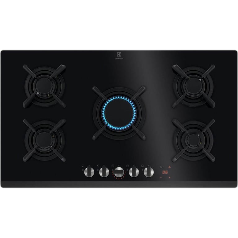 Electrolux Plaque de cuisson Gaz Série 800 Flamelight 90 cm KGG953753K