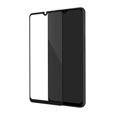 Protector de pantalla de cristal templado (100% cobertura de superficie) para Samsung Galaxy A12/A32 5G 2021, Negro