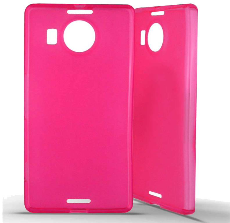 Coque silicone unie compatible Givré Rose Nokia Lumia 950 XL