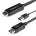 StarTech.com Cavo adattatore da HDMI a DisplayPort da 2 m - 4K 30Hz - M/M - Cavo convertitore attivo da HDMI 1.4 a DP 1.2 con audio - Alimentazione USB - Mac e Windows - Laptop HDMI to DP Display