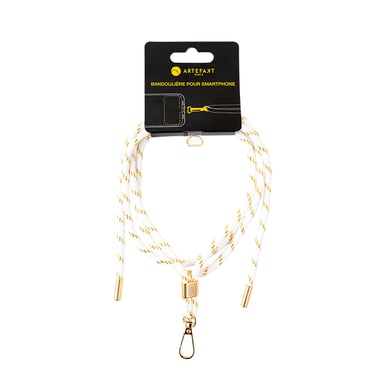 ARTEFAKT Bandolera Universal Smartphone con sistema de montaje en concha Blanco
