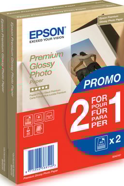 Epson Premium Glossy Photo Paper - 10x15cm - 2x 40 Hojas