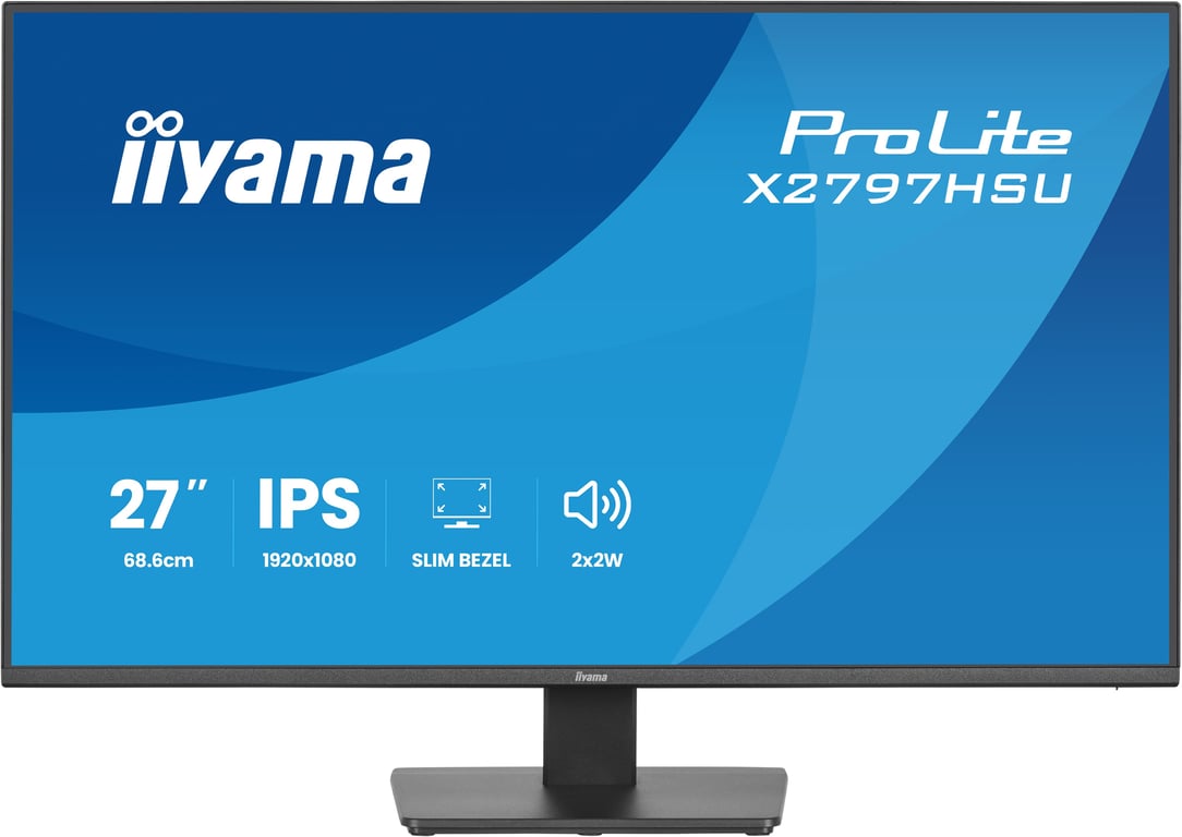 iiyama ProLite X2797HSU-B1 écran plat de PC 68,6 cm (27 ) 1920 x 1080 pixels Full HD LED Noir - Neuf